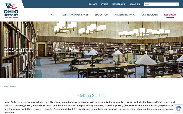 Screenshot of ohiohistorycentral.org