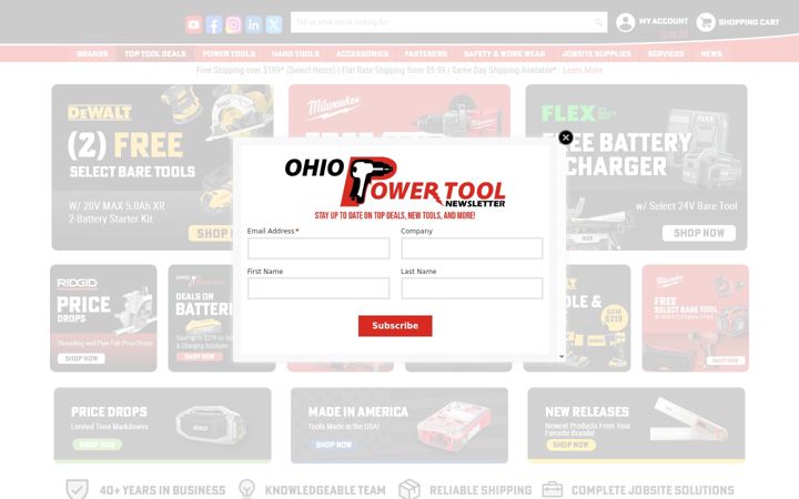 Screenshot of ohiopowertool.com