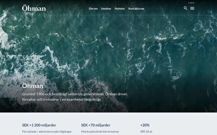 Screenshot von ohmanholding.se