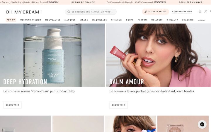 Képernyőkép: ohmycream.com