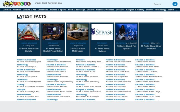 Screenshot of ohmyfacts.com