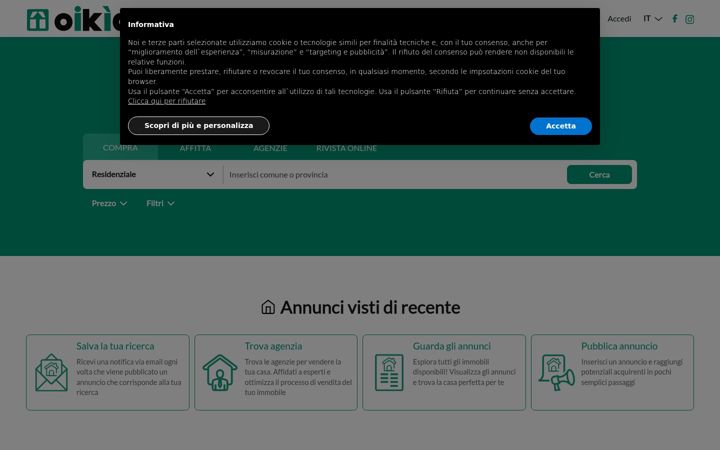 Screenshot of oikia.it