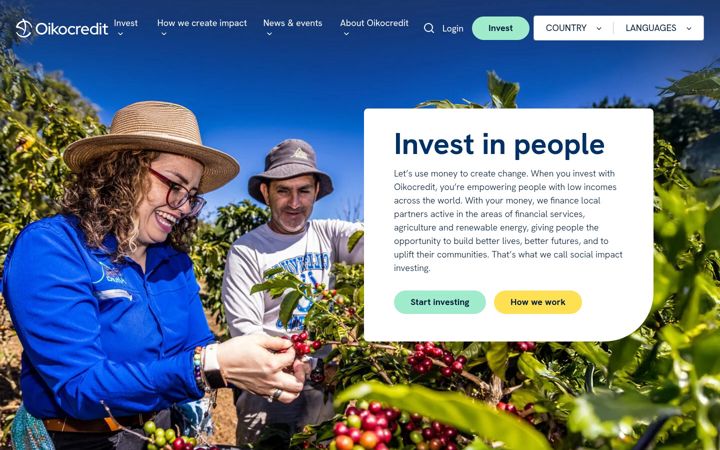 Screenshot of oikocredit.org