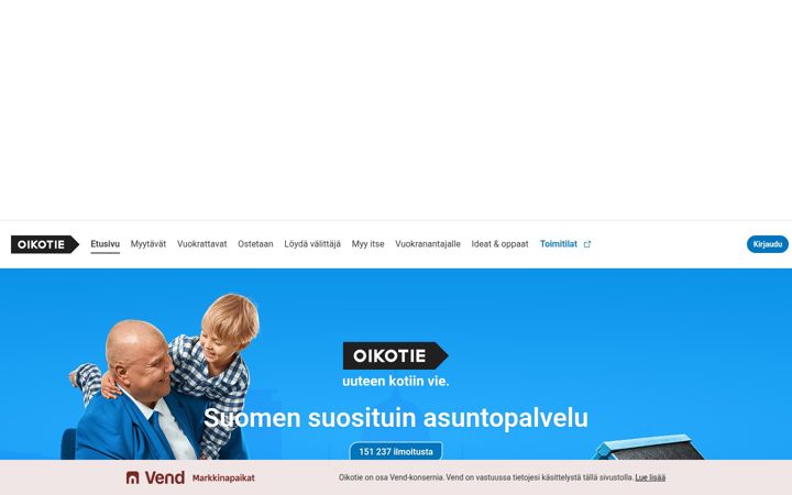Captura de ecrã de oikotie.fi