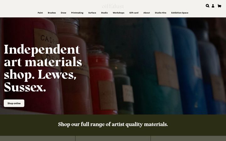 Skærmbillede af oilanddust.com