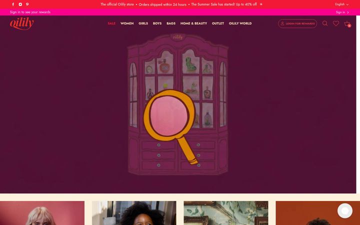 Screenshot di oilily.com