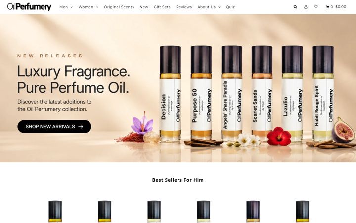 Screenshot of oilperfumery.com