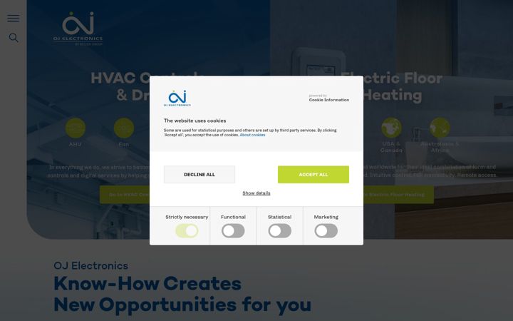 Екранна снимка на ojelectronics.com
