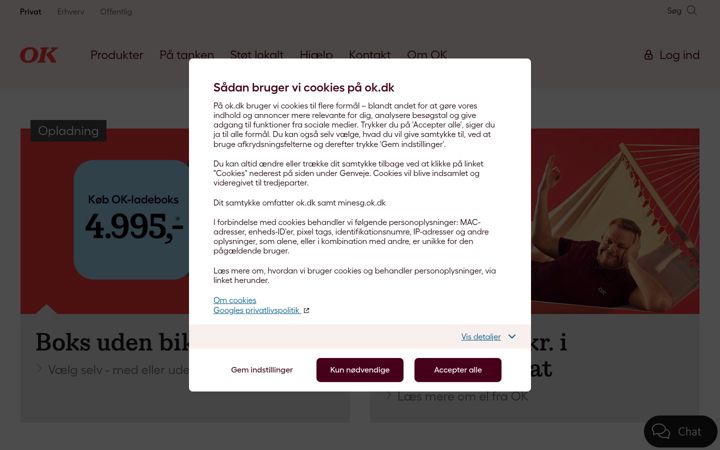 Screenshot of ok.dk