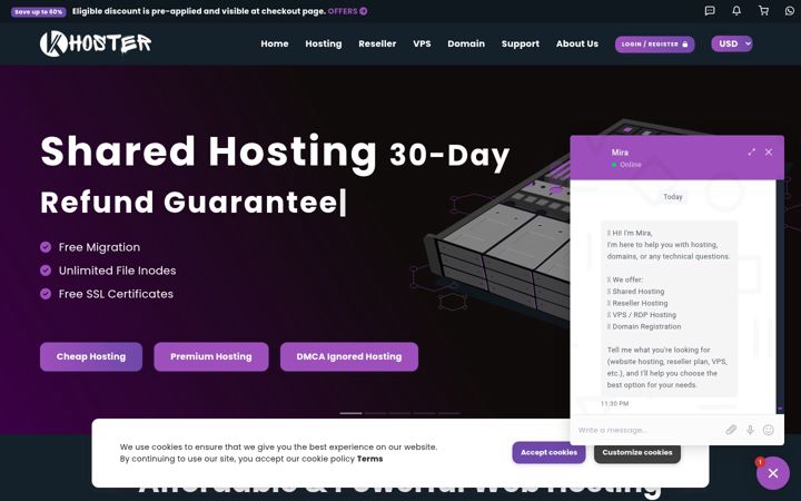 Screenshot of okhoster.com
