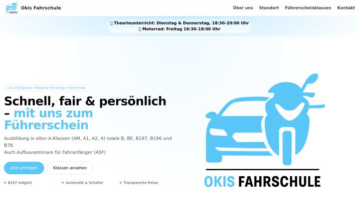 Screenshot of okisfahrschule.de
