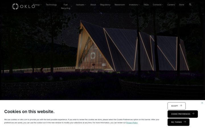 Screenshot of oklo.com