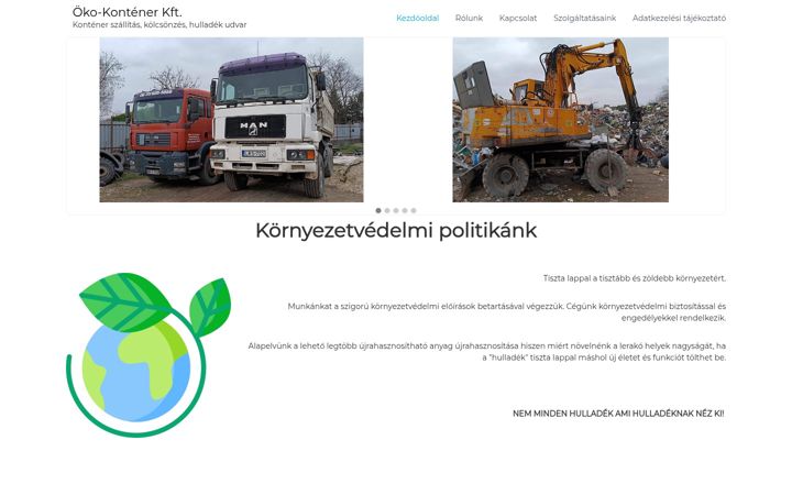 Screenshot of okokontener.hu