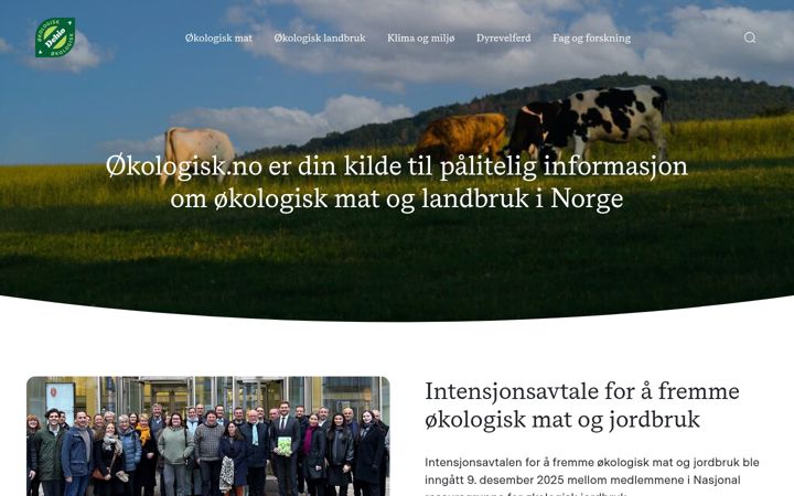Screenshot of okologisk.no
