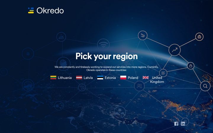 Screenshot of okredo.com