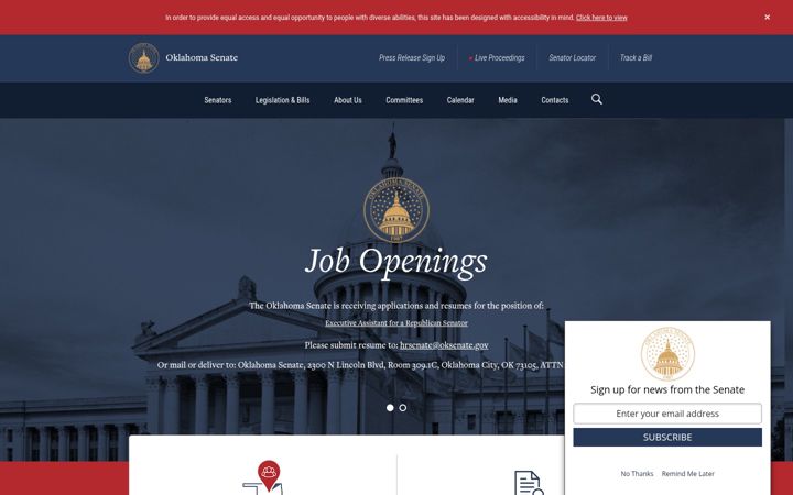 Screenshot di oksenate.gov