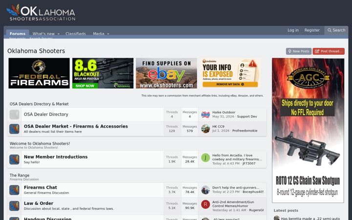 Screenshot of okshooters.com