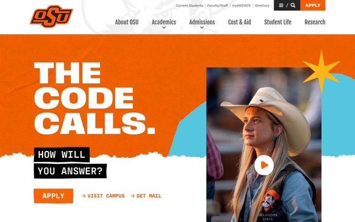 Captura de pantalla de okstate.edu