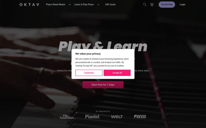 Screenshot of oktav.com