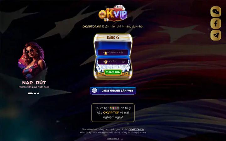 Screenshot of okvip.fun