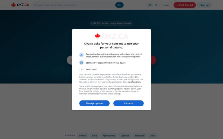 Screenshot of okz.ca