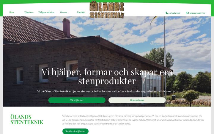 Ekrano kopija olandsstenteknik.se