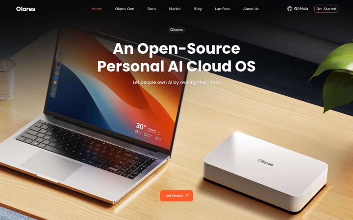 Screenshot of olares.com