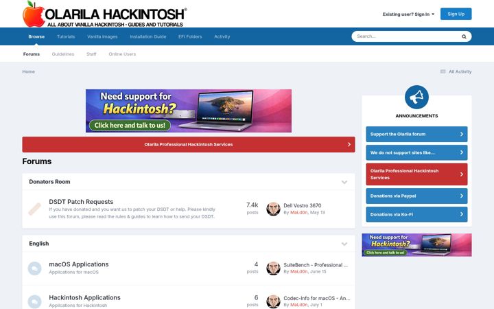 Screenshot of olarila.com