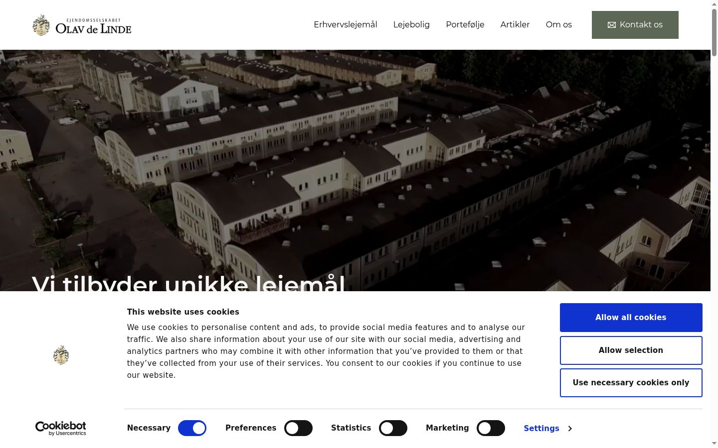 Screenshot des Einwilligungsbanners vor jeglicher Interaktion