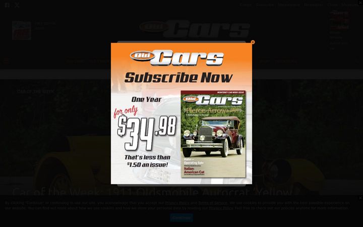 Screenshot of oldcarsweekly.com