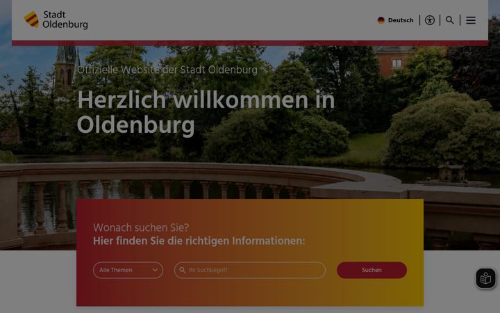 Screenshot of oldenburg.de