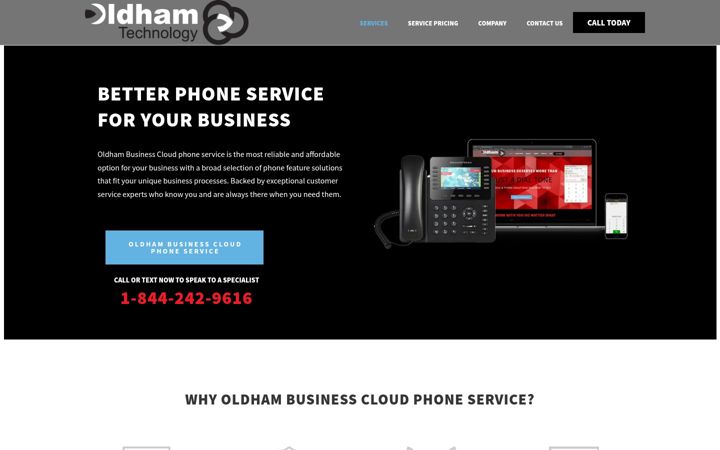 Screenshot of oldhamtechnology.com