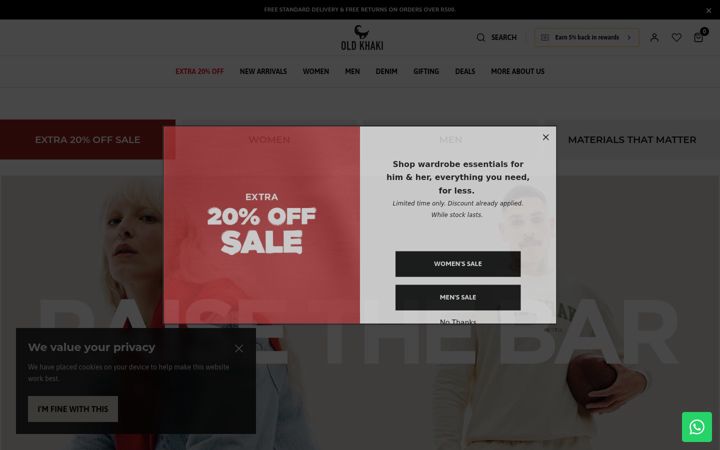 Screenshot of oldkhaki.co.za