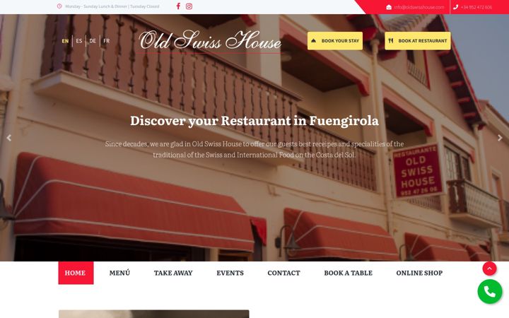 Екранна снимка на oldswisshouse.com