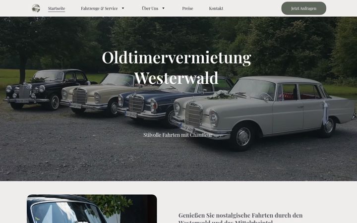 Skjermbilde av oldtimervermietung-westerwald.de