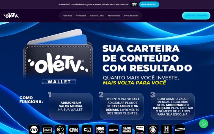 Screenshot of oletv.net.br