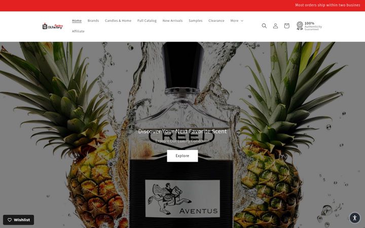 Screenshot of olfactoryfactoryllc.com