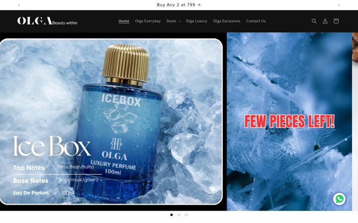 Screenshot of olgaperfume.com