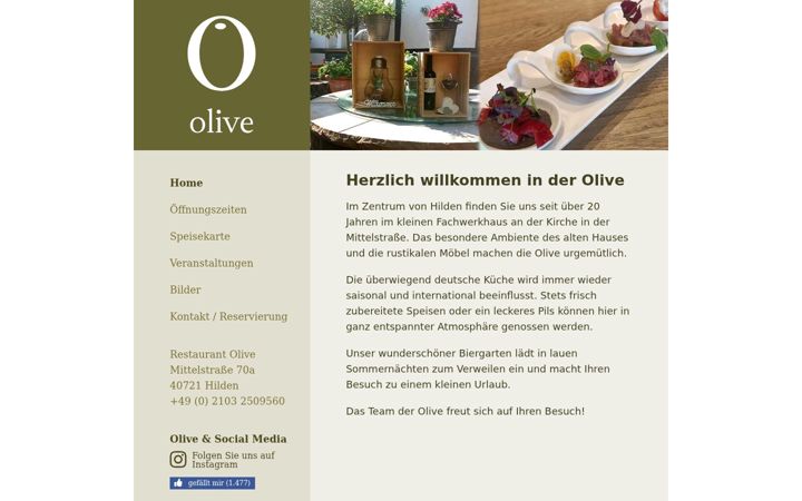 Screenshot of olive-hilden.com
