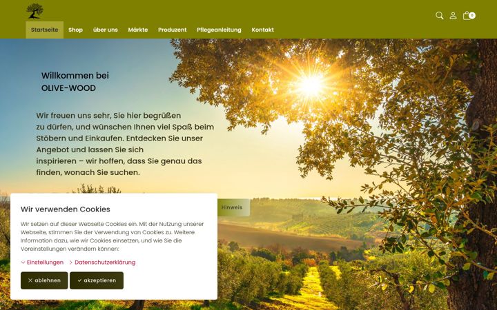 Screenshot di olive-wood.ch