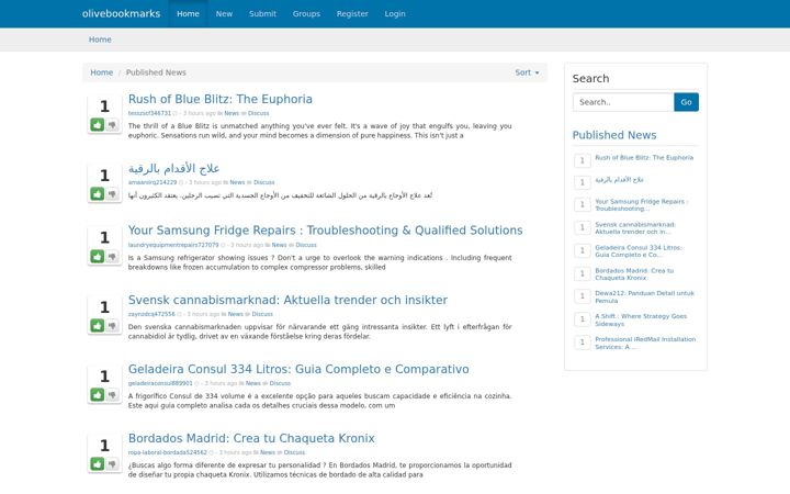 Screenshot of olivebookmarks.com