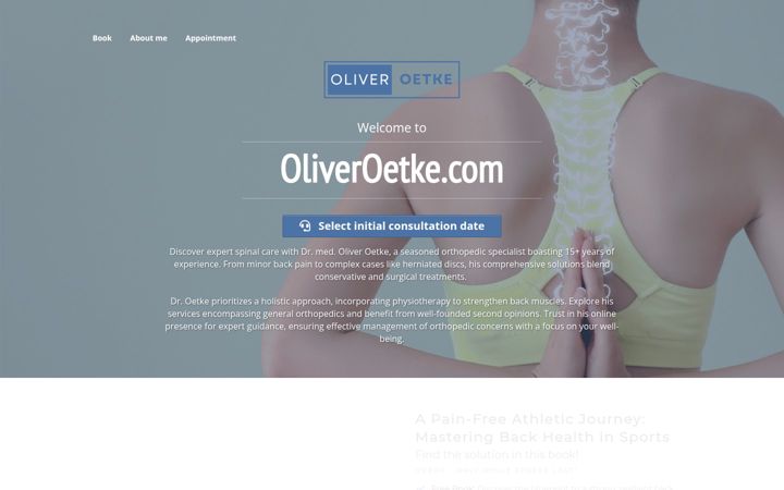 Screenshot of oliveroetke.com