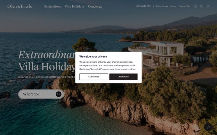 Screenshot of oliverstravels.com