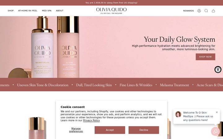 Screenshot of oliviaquido.com