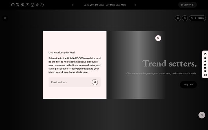 Screenshot of oliviarocco.com