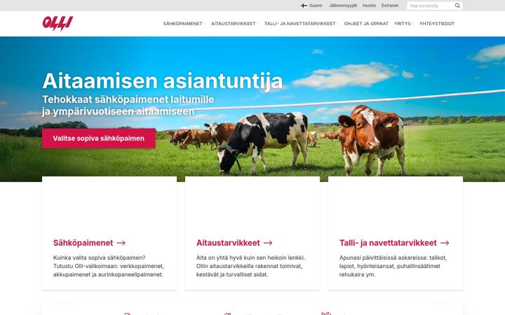Screenshot of olli.fi