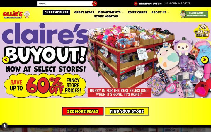 Screenshot of ollies.us