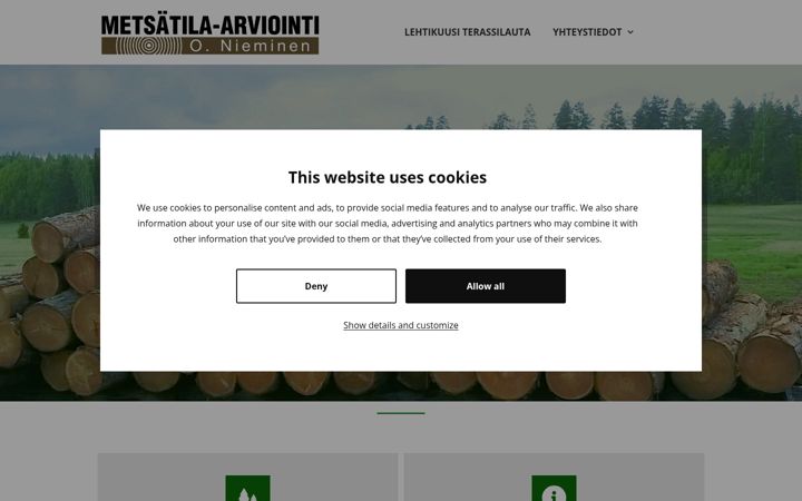 Screenshot of ollinmetsa.fi