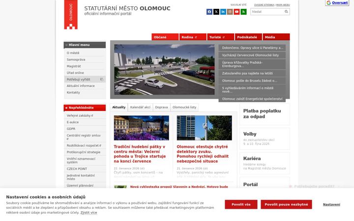 Screenshot of olomouc.eu