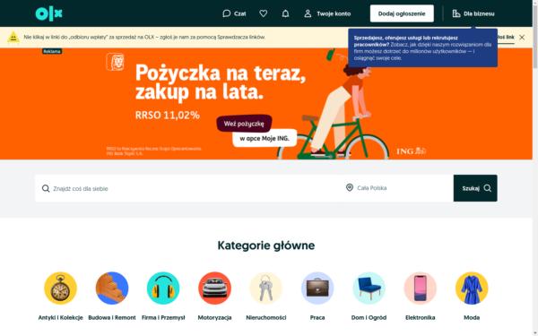 Screenshot of olx.pl